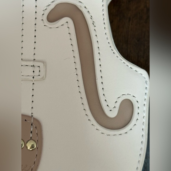Violin off white Shaped Bag Crossbody or Messenger Bag Sling Bag with Dust bug - Picture 6 of 15